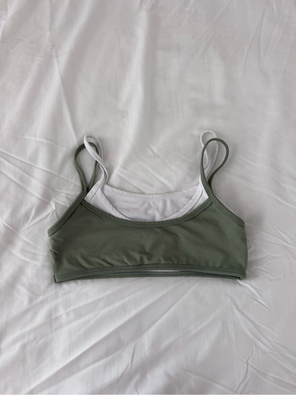 SET Active Green & White Double-Layer Sports Bralette - Picture 4 of 4